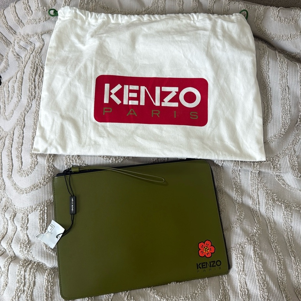 Kenzo Paris leather clutch